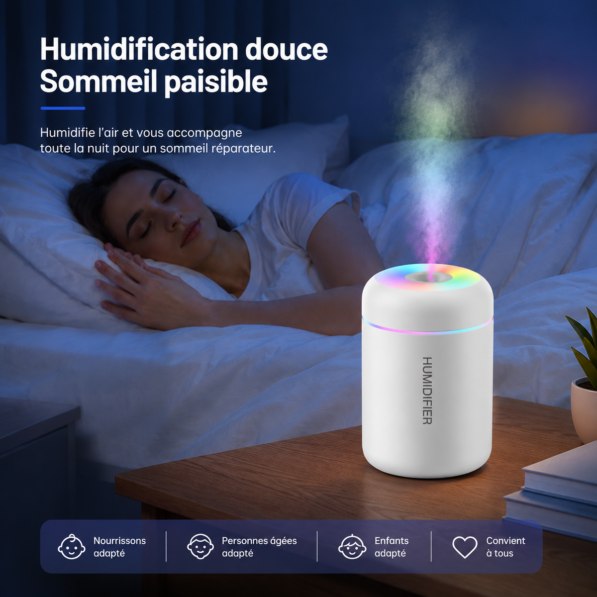 Mini Humidificateur d'Air — Diffuseur d'Arômes USB