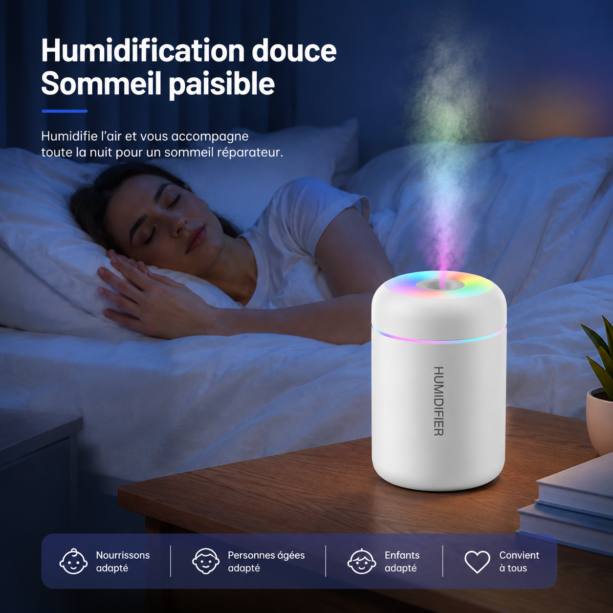 Mini Humidificateur d'Air — Diffuseur d'Arômes USB