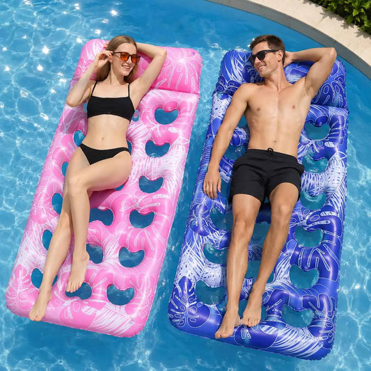 Matelas Gonflable de Piscine — Flotteur avec Appui-tête