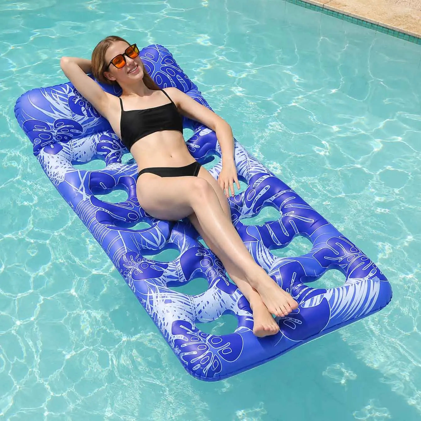 Matelas Gonflable de Piscine — Flotteur avec Appui-tête