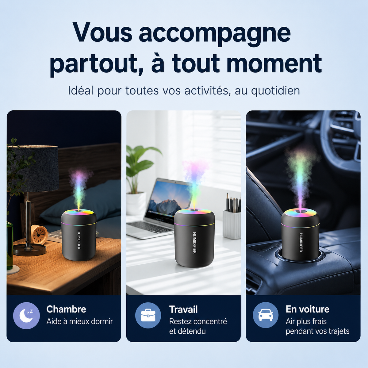 Mini Humidificateur d'Air — Diffuseur d'Arômes USB